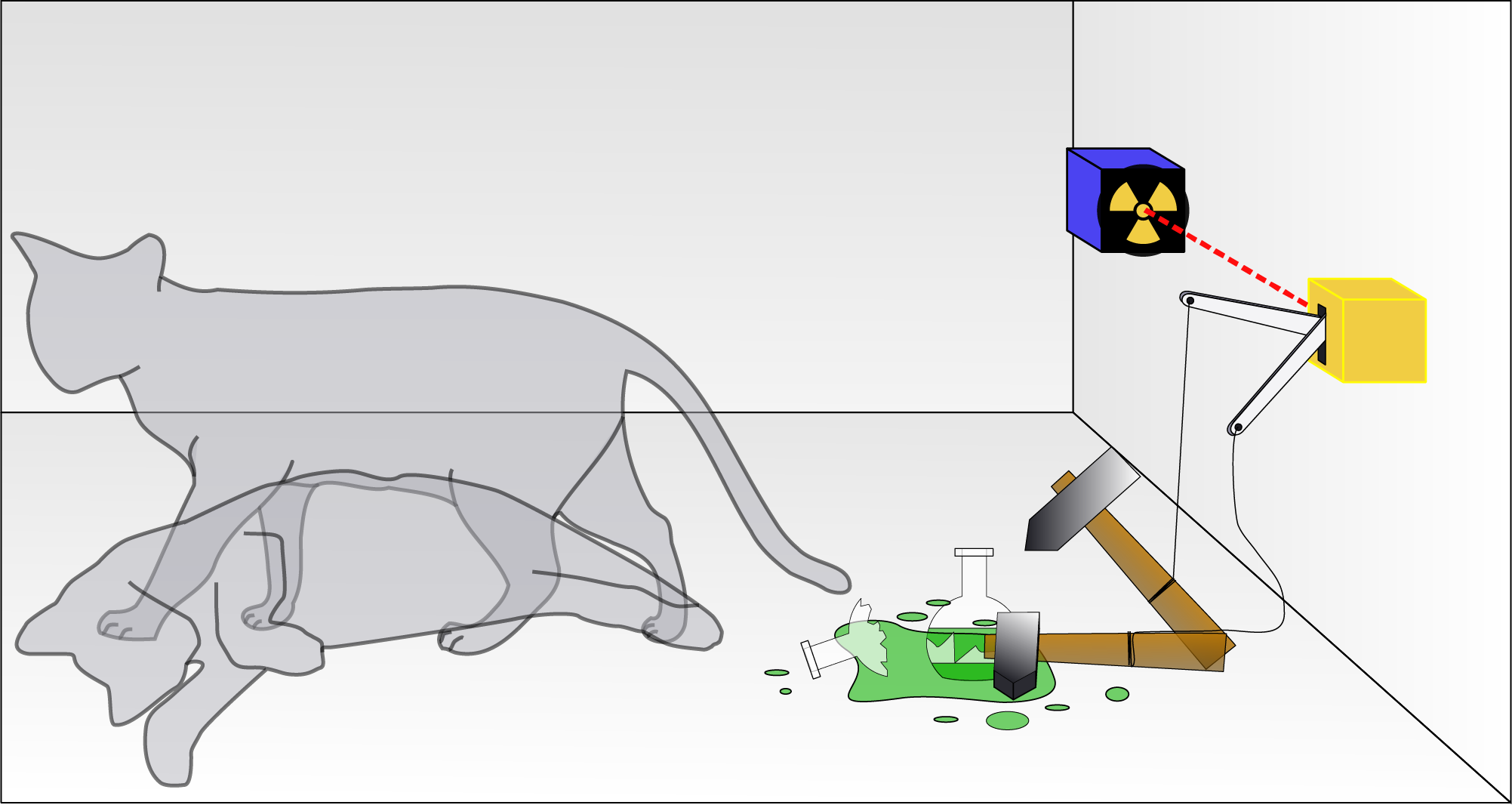 Diagram of Schrödinger's cat